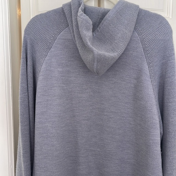 Michael Kors KORS Men’s Double Layer Merino Hoodie Sweater Gray Size XL - Picture 6 of 6